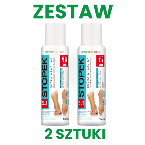 Dezodorant do stóp i obuwia stópek 5w1 150 ml ZESTAW - 2 sztuki